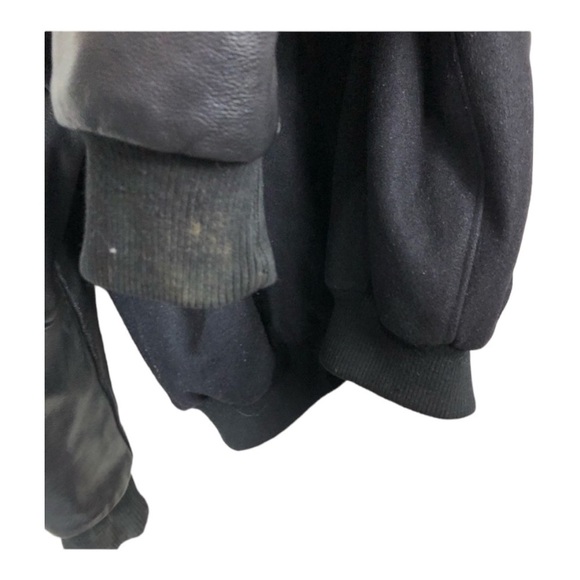 John DEERE Vintage Classic Boiled Wool and Leather Authentic Bomber Jacket XL - Picture 4 of 12